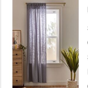 Brand new blue Urban outfitters Tilly Cotton Fringe window panel curtain 52*84